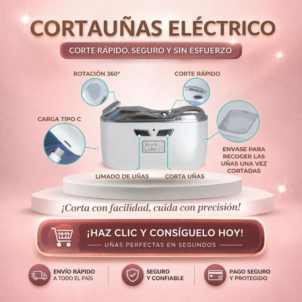 ✂️💅🔥  cortauñas eléctrico con protección antipellizcos