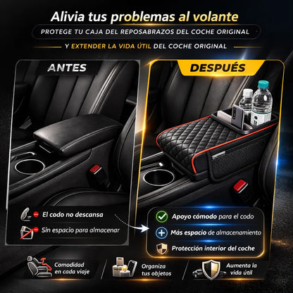 Apoya brazos para autos con porta botellas🍿