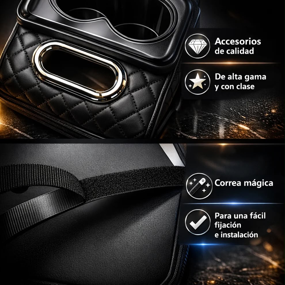 Apoya brazos para autos con porta botellas🍿