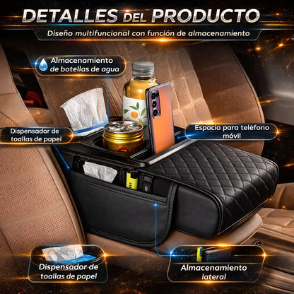 Apoya brazos para autos con porta botellas🍿