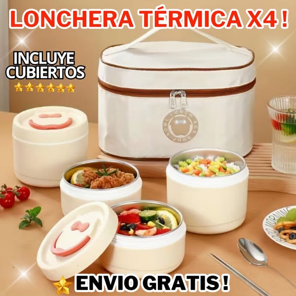 LONCHERA TÉRMICA DE ACERO INOXIDABLE🍗🥩